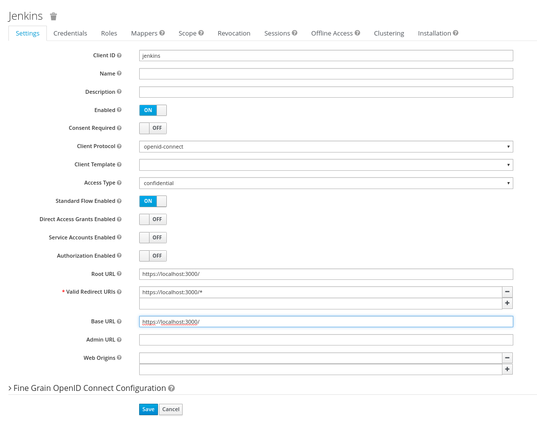 Keycloak Jenkins Client